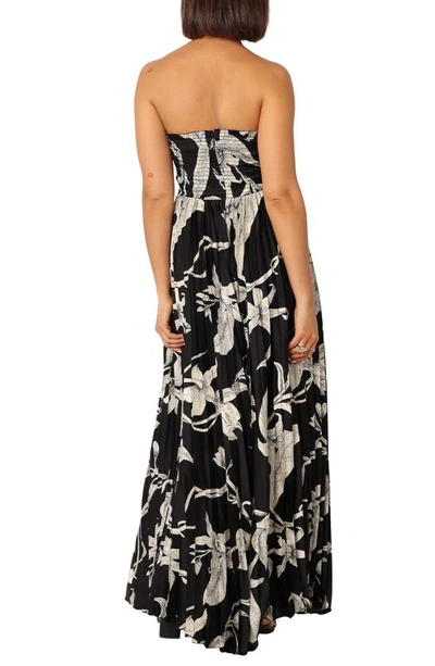 Petal And Pup Womens Angelique Strapless Maxi Dress In Black Floral