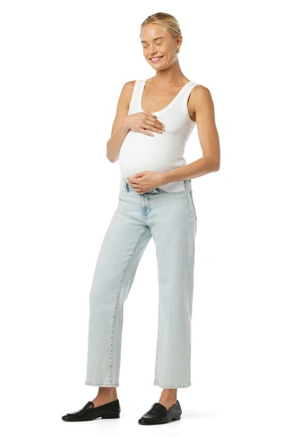 Shop Joe's The Blake High Waist Crop Wide Leg Maternity Jeans In Extra