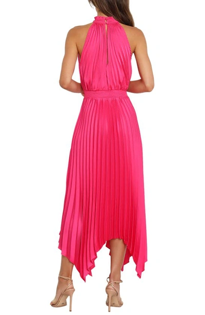 Petal And Pup Dominique Pleated Sleeveless Maxi Dress In Pink