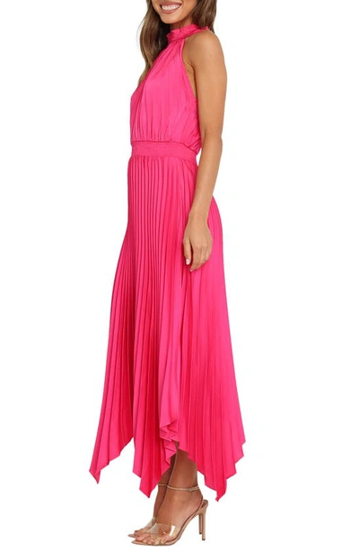 Petal And Pup Dominique Pleated Sleeveless Maxi Dress In Pink