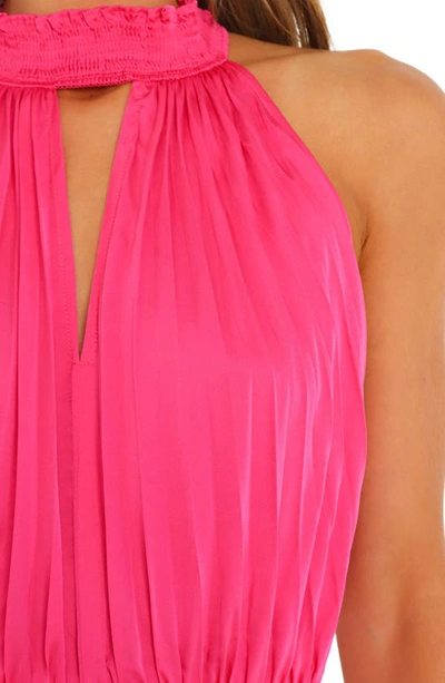 Petal And Pup Dominique Pleated Sleeveless Maxi Dress In Pink
