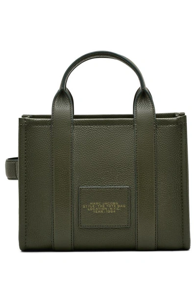 Shop Marc Jacobs The Leather Small Tote Bag In Forest