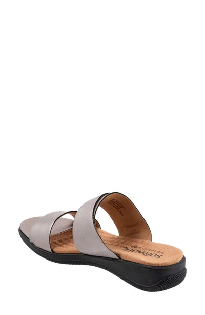 Softwalk Toki Slide Sandal In Pewter