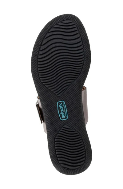 Softwalk Toki Slide Sandal In Pewter