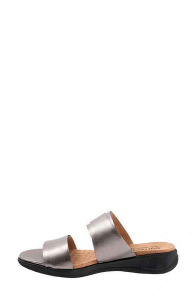 Softwalk Toki Slide Sandal In Pewter