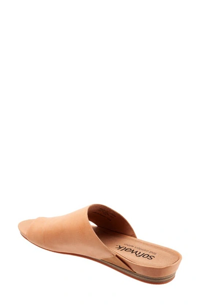 Softwalk Corsica Slide Sandal In Beige Leather
