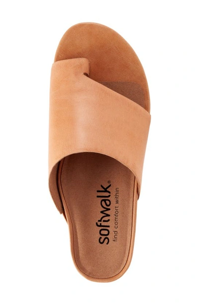 Softwalk Corsica Slide Sandal In Beige Leather