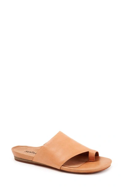 Softwalk Corsica Slide Sandal In Beige Leather