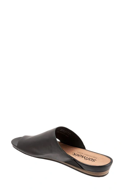 Softwalk Corsica Slide Sandal In Black Leather