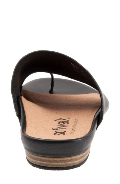Softwalk Corsica Slide Sandal In Black Leather