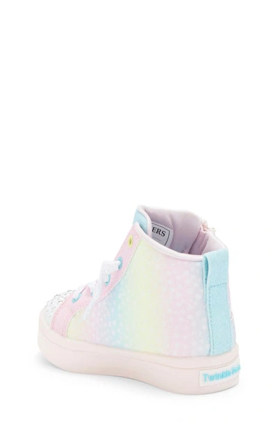 Shop Skechers Twi-lites 2.0 Light-up High Top Sneaker In Pink/ Multi
