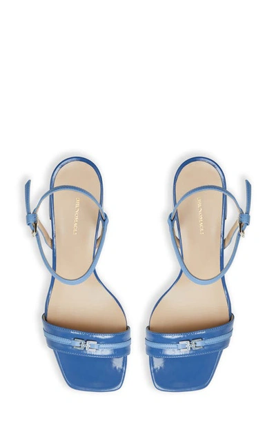 Shop Bruno Magli Phoebe Ankle Strap Sandal In Blue Patent