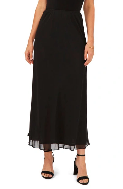 Shop Chaus A-line Chiffon Skirt In Black