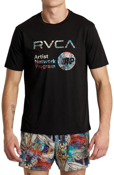 Shop Rvca X Sage Vaughn Performance Graphic T-shirt In Black