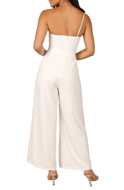 Shop Petal And Pup Leyton Asymmetric Jumpsuit In White