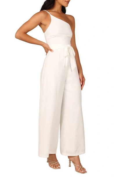 Shop Petal And Pup Leyton Asymmetric Jumpsuit In White