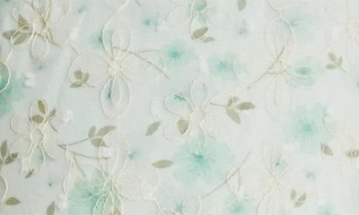 Popatu Kids' Floral Embroidered Tulle Overlay Dress In Mint