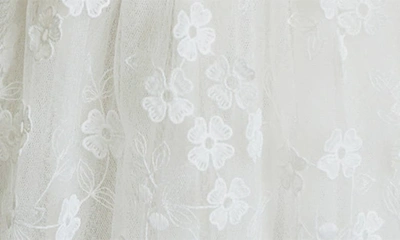 Shop Popatu Kids' 3d Floral Appliqué Tulle Party Dress In White
