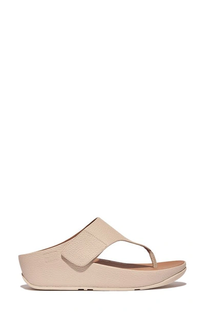 Shop Fitflop Shuv Platform Flip Flop In Stone Beige