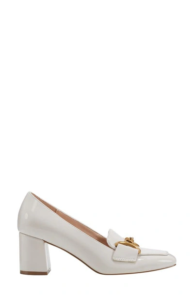 Bandolino Lucien Block Heel Pump In Light Natural White