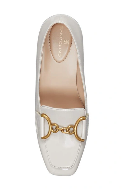 Bandolino Lucien Block Heel Pump In Light Natural White