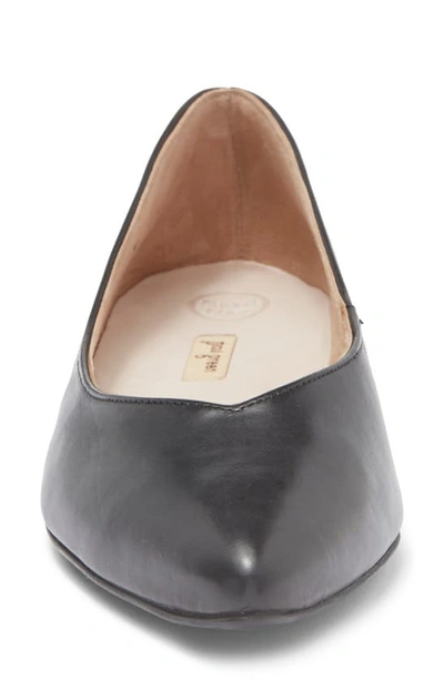 Shop Paul Green Tia Pointed Flat In Black Leather