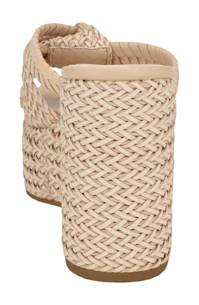 Guess Eveh Platform Wedge Sandal In Light Natural