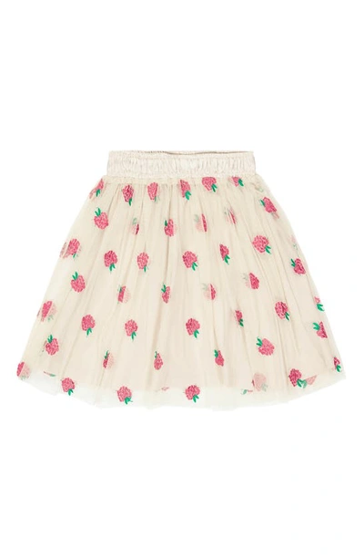 Shop The New Kids' Johanna Fruit Embroidered Tulle Skirt In Off White