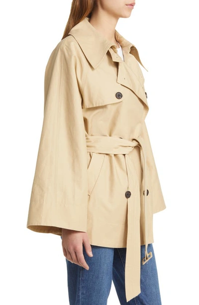 Shop Rails Lucien Cotton & Linen Short Trench Coat In Khaki