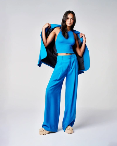 Shop Smythe Pleated Trouser In Blue