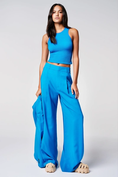 Shop Smythe Pleated Trouser In Blue