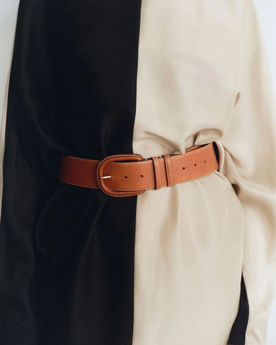 Shop By Malene Birger Salinna Leather Belt In Brown