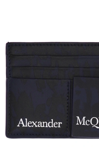 Shop Alexander Mcqueen Wallets In Blue