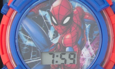 Shop Accutime Spiderman™ Lcd Watch & Wired Earbuds Set In Red