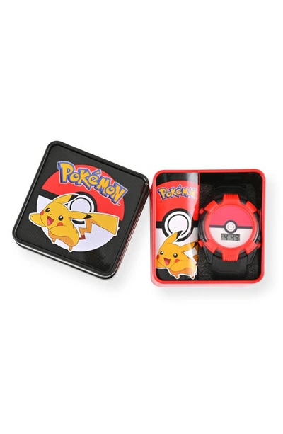 Shop Accutime Pokémon Lcd Flashing Silicone Strap Watch In Black