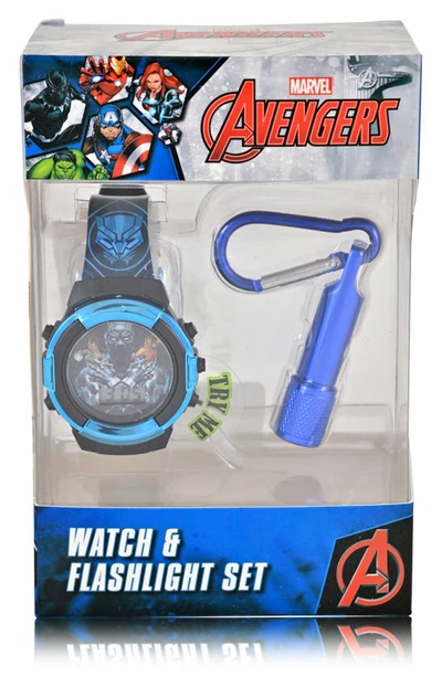 Shop Accutime Black Panthers™ Lcd Watch & Flashlight Set