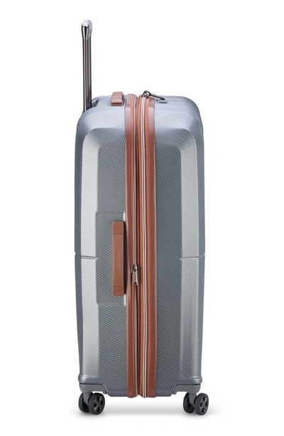 Shop Delsey St. Tropez 24" Expandable Spinner Suitcase In Platinum