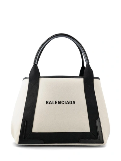 Shop Balenciaga Handbags In Natural/black