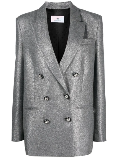 Shop Chiara Ferragni Jackets In Grey Star