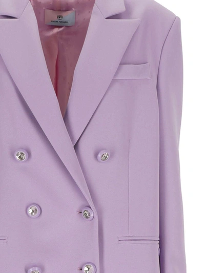 Shop Chiara Ferragni Jackets In Purple Rosa