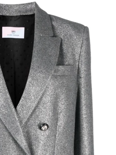 Shop Chiara Ferragni Jackets In Grey Star