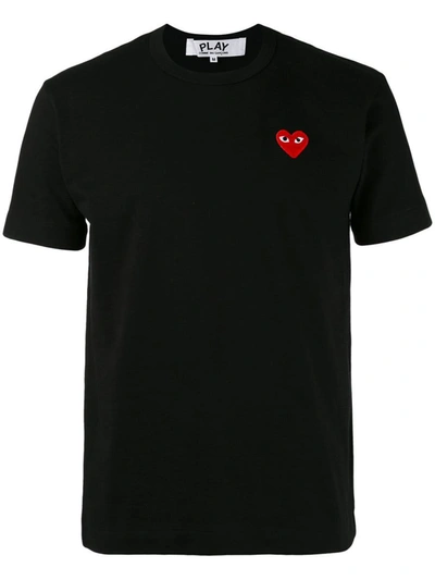 Shop Comme Des Garçons Play T-shirt Logo Clothing In Black