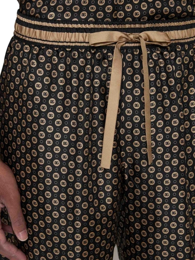 Shop Dolce & Gabbana Shorts In Logomania Fdo Nero
