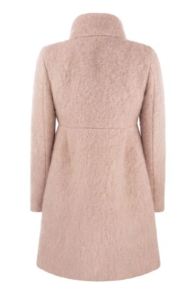 Shop Fay Romantic - Wool, Mohair And Alpaca Blend Coat In Pink