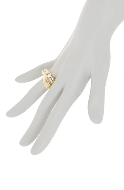 Shop Covet Cz Bypass Ring In Gold