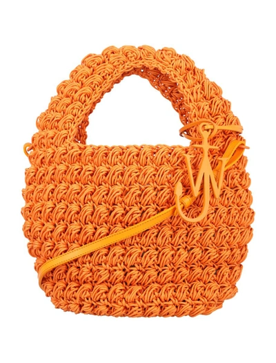 Shop Jw Anderson J.w. Anderson Popcorn Basket Bag In Orange