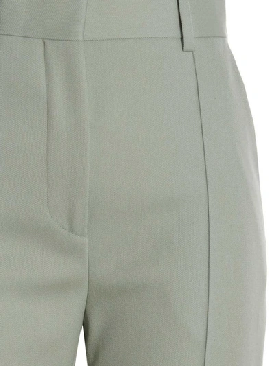 Lanvin Tailored Kick Flare Wool Trousers In Green For Women In Green