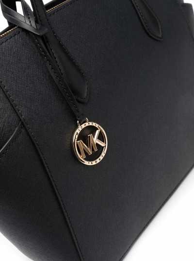 Shop Michael Michael Kors M Michael Kors Woman's Marylin Black Leather Crossbody Bag