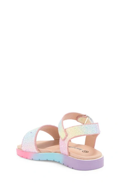 Shop Kensie Kids' Multicolor Glitter Sandal In Pastel Multi