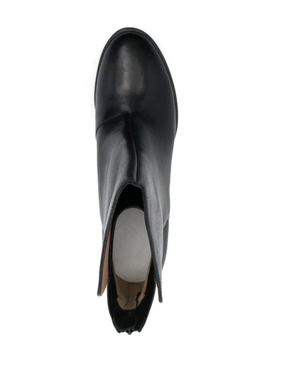 Shop Maison Margiela Round Toe Ankle Boots In Black